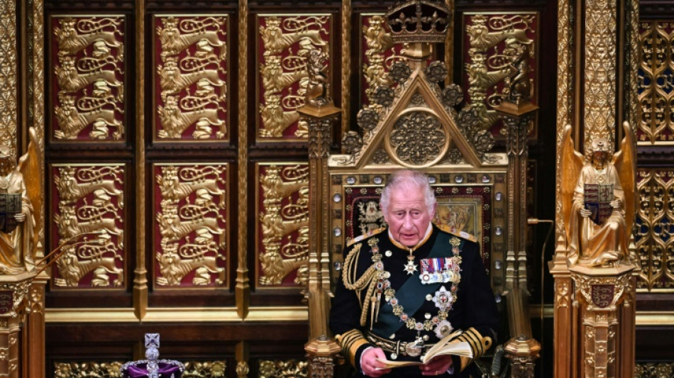 Le prince Charles solennel et appliqué pour son premier discours du trône