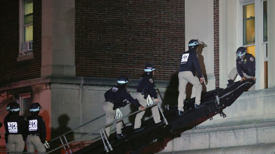 Avant l'orage, la police a délogé les militants pro-palestiniens à l'université Columbia