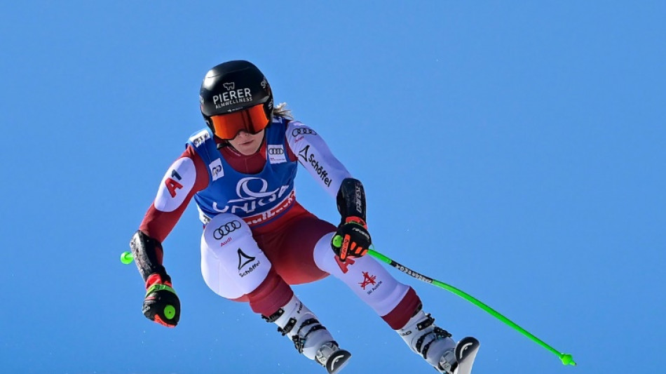 Huetter ousts Gut-Behrami to win World Cup downhill crown