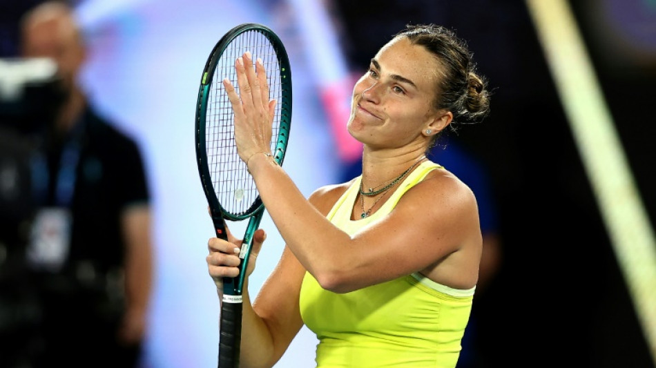 Sabalenka battles 'unbelievable' wind to keep Melbourne hat-trick alive