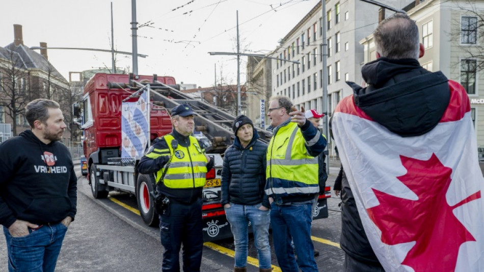 Canada-style convoy blocks Netherlands' The Hague