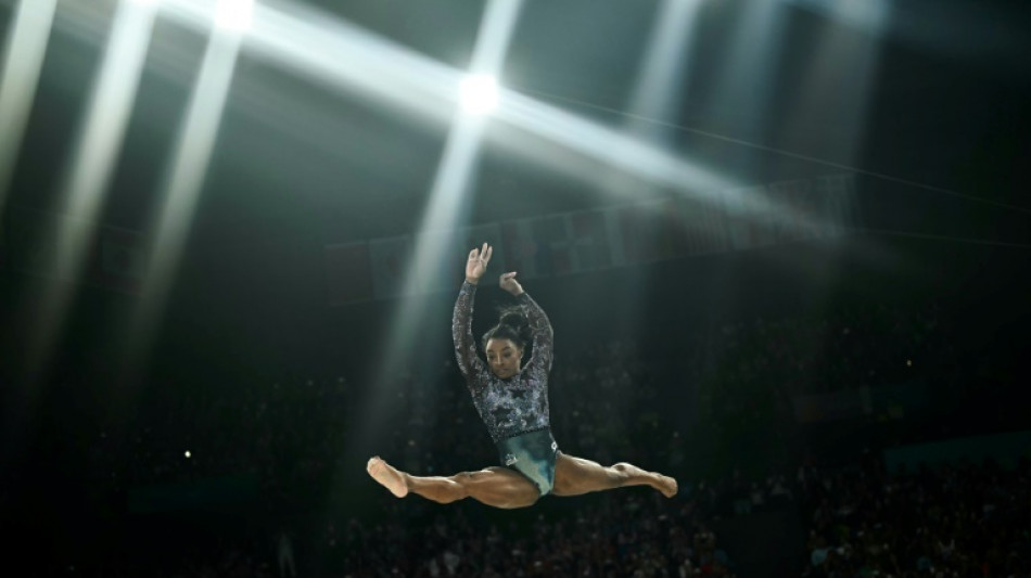 Biles dazzles in Paris Olympics opening beam routine