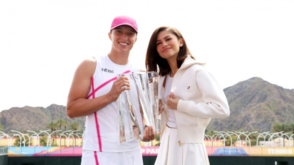 Swiatek celebrates Indian Wells title with Zendaya