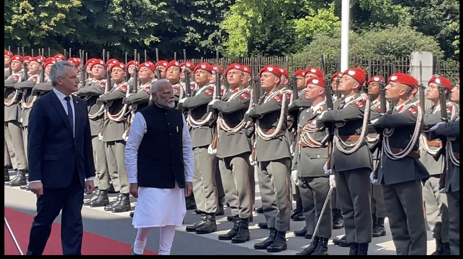 Storica visita del primo ministro indiano Modi in Austria