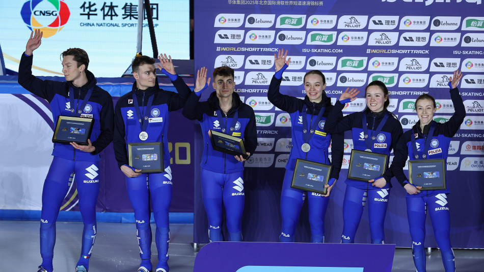 Mondiali short track: argento staffetta mista, bronzo Sighel