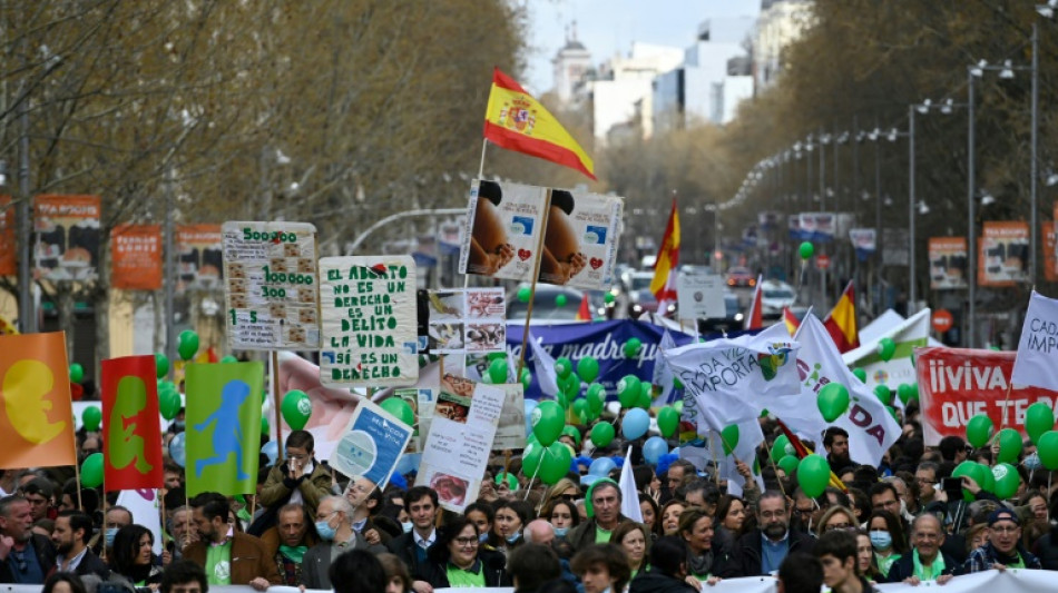 Thousands protest in Madrid against abortion