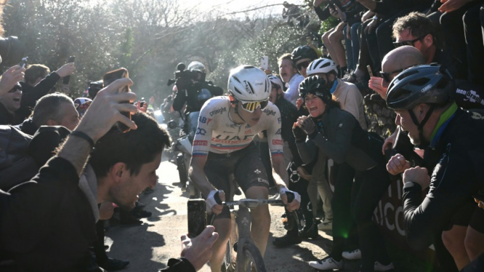 Tadej Pogacar charges to stunning Strade Bianche win