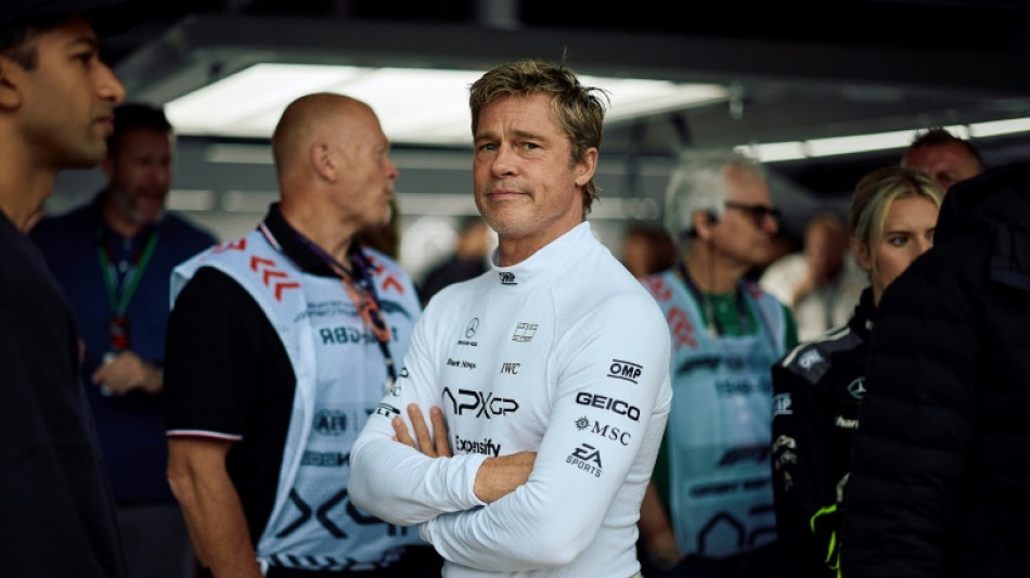 Brad Pitt at Silverstone for filming of F1 movie