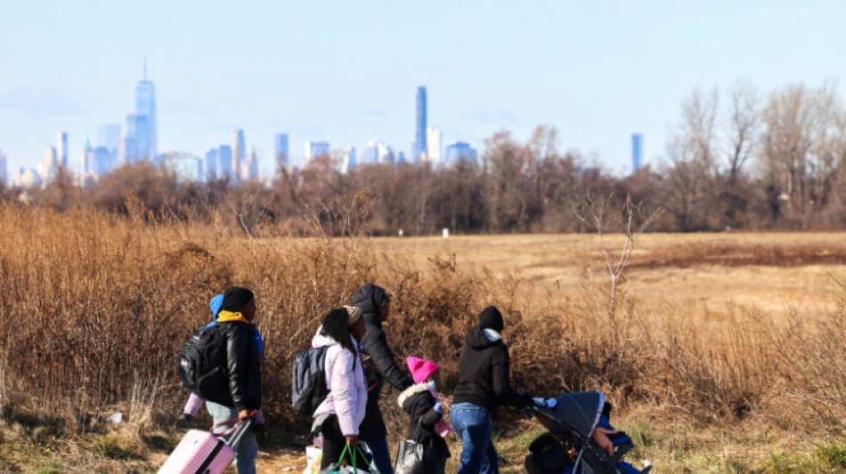 At disused New York airport, a migrant camp isolated from the city