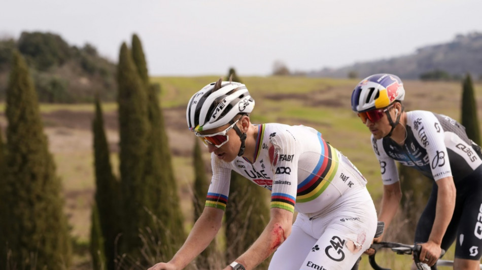 "Shit happens": Pogacar siegt trotz Sturz bei Strade Bianche