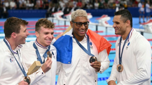 Natation: un final en bronze et "entre potes" pour Marchand et les Bleus