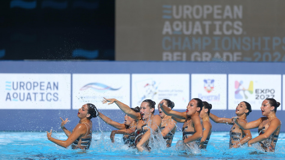 Europei nuoto artistico: Italia d'argento nel libero a squadre